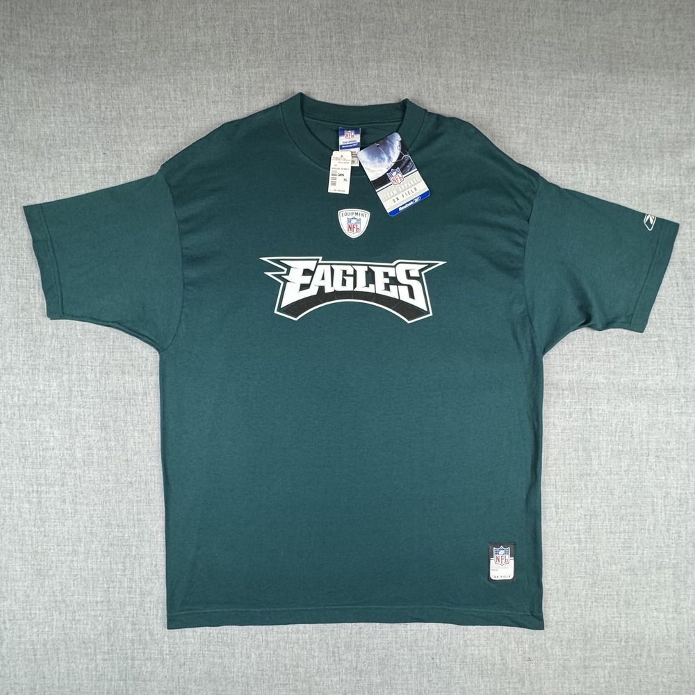 Philadelphia Eagles Shirt Mens XL Green NFL Football Reebok Equipment On Field